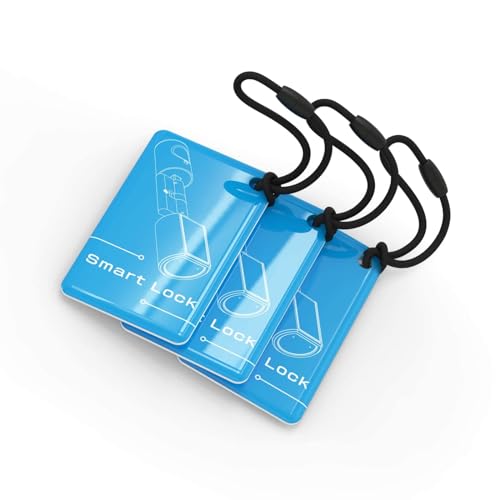 WELOCK 13.56MHz RFID Carta Smart Card per la Serratura smart,Chip RFID Tag,Carta Blu(Confezione da 3)