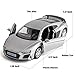 RMZ City 1:36 Audi Diecasting Alloy Car Model R8 Toy Car, Pull Back Vehicles Toy Car for Toddlers Kids Boys Girls Gift Silver