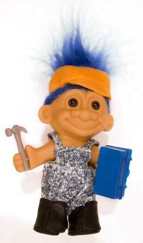 My Lucky HANDYMAN Troll Doll (Blue Hair)