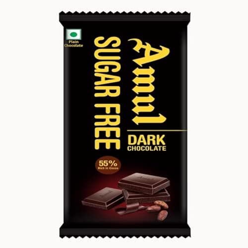 Image of Amul Sugar Free Dark Chocolate, 35 grams