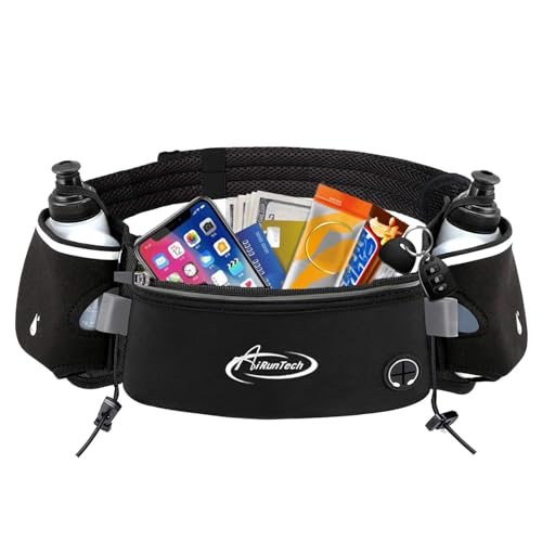 Image of AiRunTech Hydration Running Belt with Water Bottle, Running Fanny Pack for Phone and Wallet Holder, Running Bag Runners Essentials Accessories Marathon Triathlon Walking Jogging Gear Gift