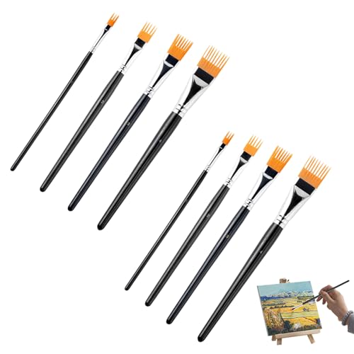Creazione dei denti del pettine: i pennelli per artisti offrono prestazioni affidabili mantenendo un effetto colorante uniforme e una consistenza costante dello strato di vernice, consentendo ai creatori di produrre finiture dettagliate di opere d'arte con contorni dei denti del pettine puliti e precisi per diversi stili artistici