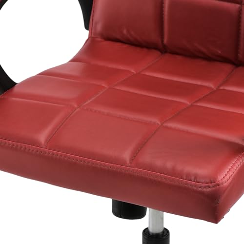 Image of GOYALSON Comfortable Revolving Office Chair Adjustable Swivel Chair with Padded Seat & Backrest for Home Office (2, Red, Standard)