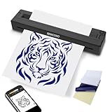 Renicoxio Tattoo Stencil Printer for Beginners & Artists, Wireless Thermal Tattoo Transfer Machine with 10 Thermal Papers & 3 Transfer Papers Support Android, iOS, Windows, MacOS.