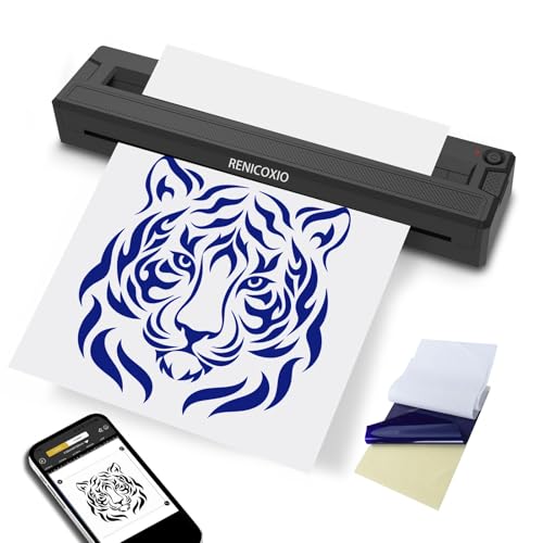 Renicoxio Tattoo Stencil Printer for Beginners & Artists, Wireless...
