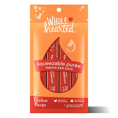 WholeHearted Chicken Puree Squeezable Cat Treats