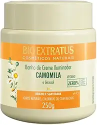 Banho de Creme Camomila Bio Extratus Clareador Iluminador 250g P/ Cabelos Loiros Mechas