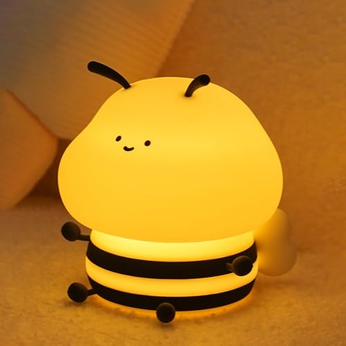Animal Night Light for Kids 7 Colors Silicone Baby Nursery Night Light with Timer & 3 Levels Brightness Rechargeable Touch Squishy Light Cute Kids Bedside Lamp Kawaii Gifts for Boys and Girls (Warm)