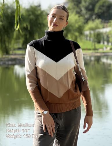 Zeagoo Women's Turtleneck Sweater Fall Winter 2025 Long Sleeve Chunky Knitted Trendy Pullover Tops2