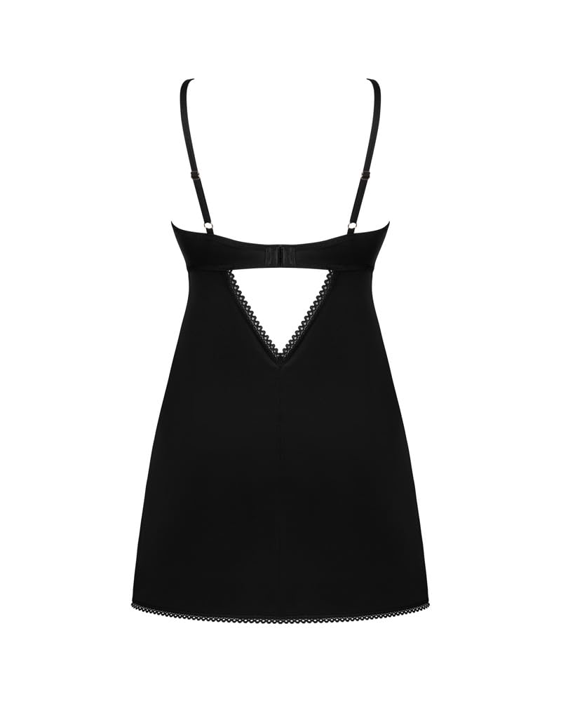 Obsessive Set Rosenty Negligé, Schwarz, M/L
