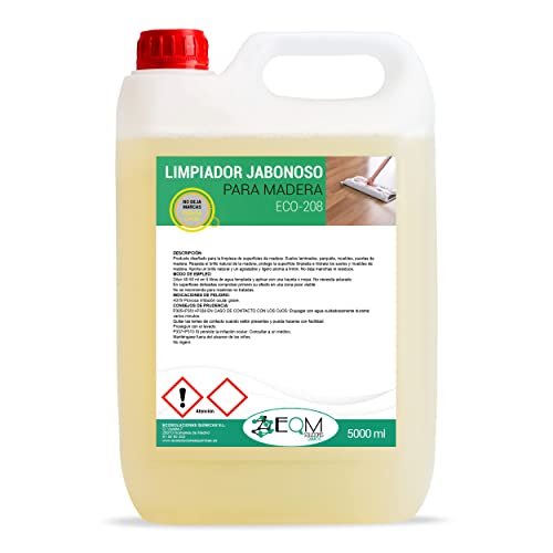 EQM SOLUCIONES QUÍMICAS | ECO- 208 | 5 L | Limpiador Jabonoso para Madera | Limpieza de suelos y...