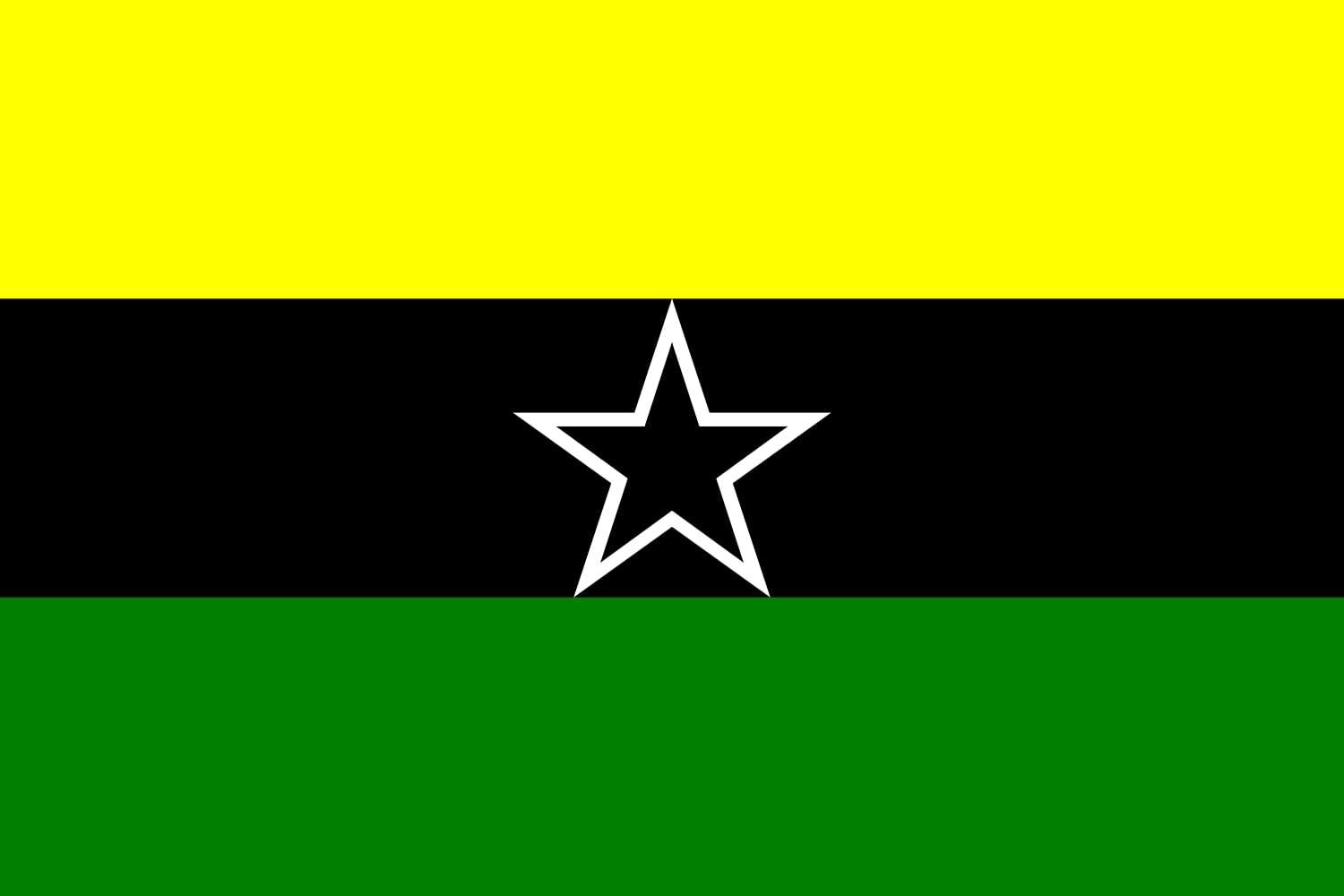 Bandiera Large Repubblica di Dar el Kuti | bandiera paesaggio | 1.
