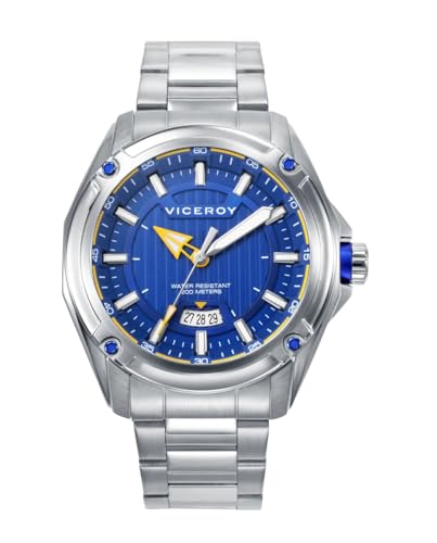 Montre Viceroy pour hommes 401439-37 montre acier inoxydable cadran bleu