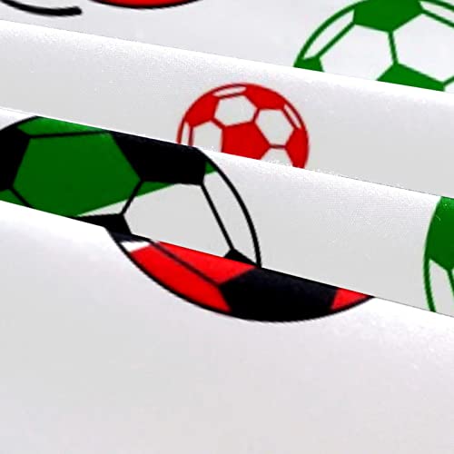 Ratgdn Italian Football Color Pattern Duvet Cover Set, Bedding Sets With Zipper Closure,1 Duvet Cover + 2 Pillow Shams, Queen Size, No Comforter #TOP6