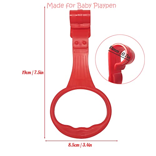 Baby Pull Up Rings for Baby 6 Pack Walk Assistant, Pull Up Ring for Baby Playpen Handle Grip for Toddlers - Value Pack