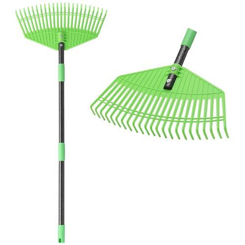Rastrillo de plástico para hojas 16" ancho, mango largo miniatura 1