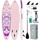 FunWater TIKI Tavola SUP Gonfiabile – Per Tutti i Livelli | Include Pagaia, Pompa, Zaino da Viaggio ISUP, Cordino di Sicurezza, e Pinne