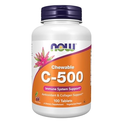 NOW Supplements, Vitamin C-500, Cherry Flavor, 100 Chewable Lozenges Cover