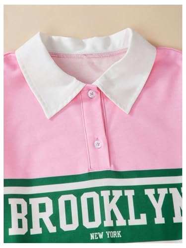 Image of MakeMeChic Girl's 2 Piece Outfit Casual Sweatshirt Top and Skirt Sets Preppy Clothes Multicolor 8Y