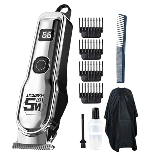 Cortacésped inalámbrico recargable | Dispositivo de corte ergonómico silencioso para hombres principiantes afeitado de la cortadora de césped eléctrica hogar portátil hogar barba moderna herramienta m
