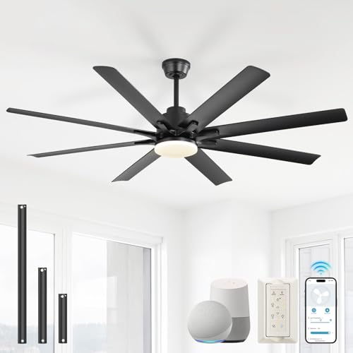 Sofucor 52 Inch Ceiling Fans with Lights, Smart Indoor/Outdoor Ceiling