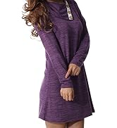 QACOHU Women's Long Sleeve Tunic Top - Loose Casual Pullover With Side Slits, Light Gray, Size Small - View #10