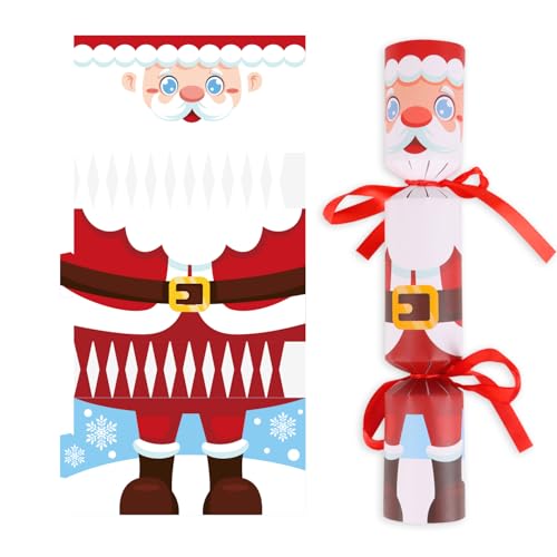 SULOLI Crea i tuoi cracker natalizi, 10 pezzi da riempire con i tuoi cracker natalizi fai da te, kit fai da te per la creazione di cracker natalizi (senza scatto)