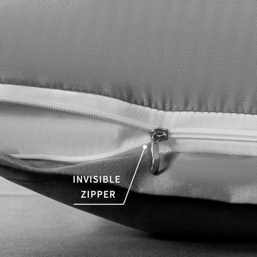 Image of Body Pillow Pillowcase with Zipper 1 piece,Dark Gray,20 inchx54 inch