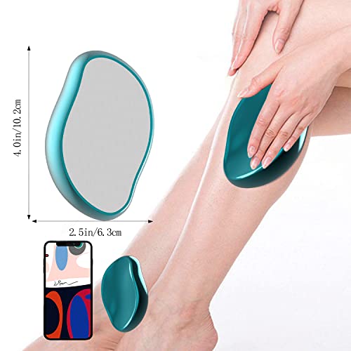 Epspic Crystal Hair Eraser, Magic Crystal Hair Remover Painless Exfoliation For Women And Men, [Reusable & Washable] Quick And Easy Painless Hair Removal Exfoliation Tool For Legs, Back Arms [Blue] #TOP6