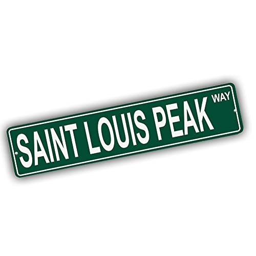 Brotherhood Aluminum Street Sign for Saint Louis Peak - Colorado Wall Decor