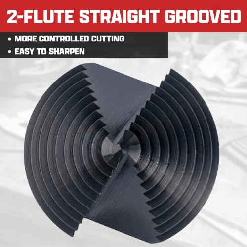 Image of NEIKO 10194B Step Drill Bit, 10 Steps 1 /4 inch to 1-3 /8 inch Straight M35 Cobalt, AlTiSiN Coated, 3 /8 inch Tri-Flat Step Bits for Steel, Metal, Wood, Plastic, Unibit Cone Drill Bits, Two Flute