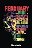  February Birthday Women African American Black Girls Magic Notebook: Gold Textured Notebook Journal Diary, Black History Month journal, Black Pride Melanin notebook Size 6x9 inches 110 Lined Pages