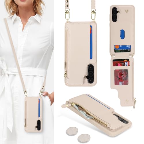 Cavor for Samsung Galaxy A35 5G Case Wallet for Women, Cream by Cavor - Used condition - US$12.25
