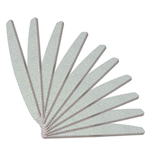 PROFICO 25x Nagelfeile Boot | Körnung 80/80 | Premium Qualität Nagelfeile Feilenset für Gelnägel Akrylnägel (Grau (Zebra)) Cover