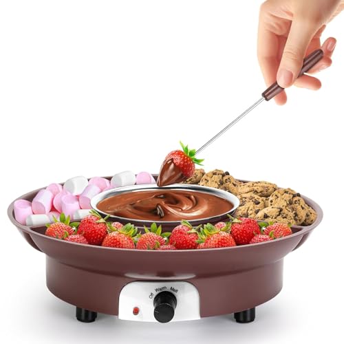 Olla eléctrica para fondue de chocolate de acero inoxidable miniatura 2