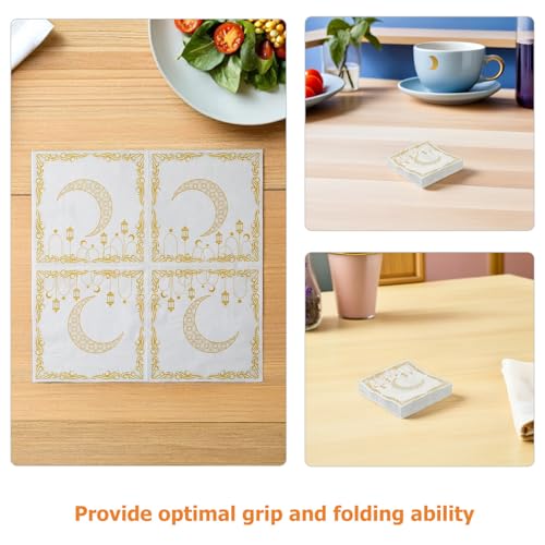 Servilletas de papel para bodas y Ramadán: pack 100 servilletas decorativas de lunares 4
