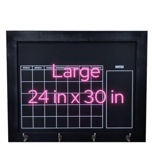 Lms LMS-01 Large Monthly Chalkboard Calendar For Wall With Hooks cover