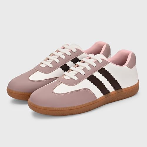 Image of Centrino Women Sneaker | Cushioned Insole for Comfort | Stylish Lace-Up Design | Perfect for Casual Outfit for Girls (9781)