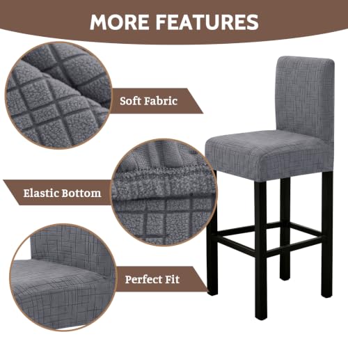 Image of FUANGUI Bar Stool Covers Set of 4, Stretch Bar Stool Seat Covers