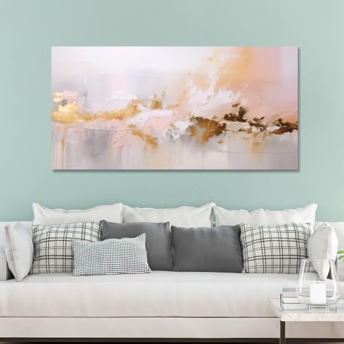 Impression sur toile d'art mural abstrait extra large et tableau marbre encadré