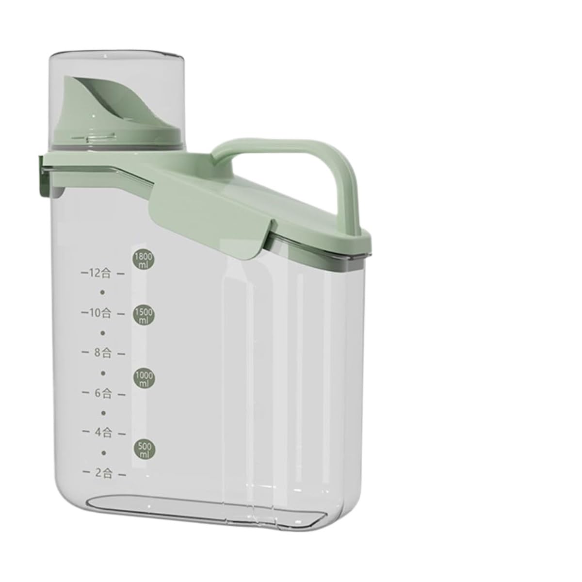 CVdrtyED Dry Food Cereal Dispenser Cereal Dispenser Dry Food Airtight Container Kitchen Storage Pantry Rice Container(Grün,2000ml)