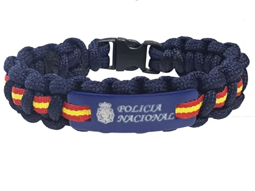 Tiendas LGP - Pulsera Paracord Azul, Policía Nacional - Bandera de España