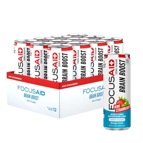 FOCUSAID Nootropic Energy Drink, Zero Sugar, 12 fl oz (12-Pack)