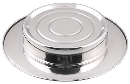 Mayur Exports Communion Ware 5 Holy Wine Serving Trays With A Lid & 3 Stacking Bread Plates With A Lid - Stainless Steel (Mirror/Silver) #TOP6