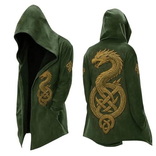 Cárdigan con capucha media larga para hombre chaqueta de diseño casual