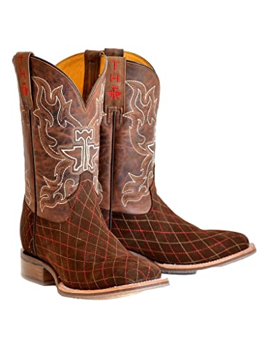 Tin Haul Men's Asphalt Cracks Western Boot Broad Square Toe Tan 10 EE US2