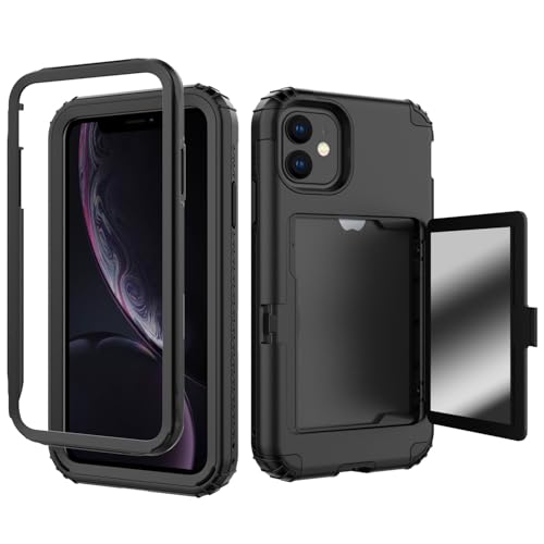 Étui portefeuille iPhone 11 mince coque de protection arrière antichoc