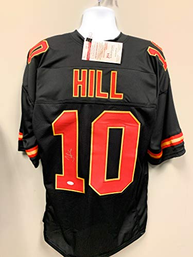 Tyreek Hill Kansas City Chiefs Signed Autograph Black Custom Jersey JSA Witnessed Certified