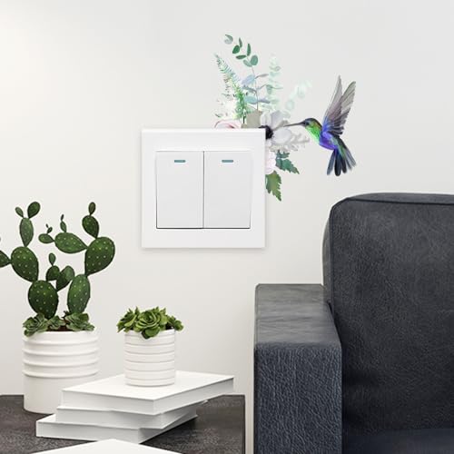 Set 3 adhesivos de pared decorativos Hummingbird Flowers miniatura 3
