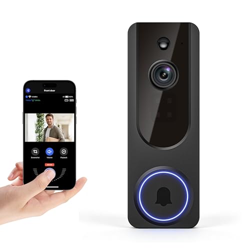 Gazing 1080P Wireless Wi-Fi Doorbell Camera for Home Safety, Night ...